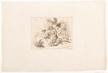 Judah dá ao Tamar o seu anel sinete
Thamar et Judas (título sobre o objecto)
Seis gravuras após desenhos de Rembrandt, conservadas na Hofbibliothek em Viena (título da série)
Six estampes gravées d