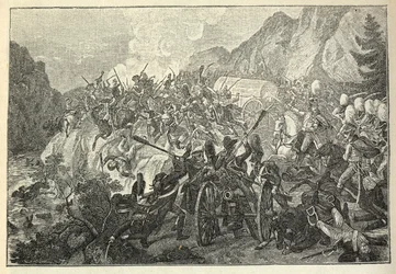 A Batalha de Katzbach a 26 de Agosto de 1813.