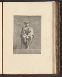 homem sentado Pinturas na Capela Sistina (título da série)
