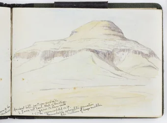 Caderno de desenhos de aquarelas, desenhos e notas, México,1896-1898 (aquarela)