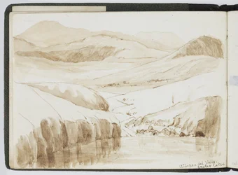 Caderno de desenhos de aquarelas, desenhos e notas, México,1896-1898 (aquarela)