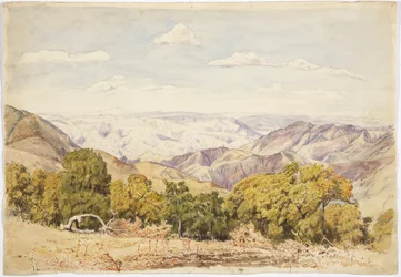 Vista de Tlacotepec, Guerrero, México (aquarela)