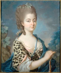 Retrato de Marie-Aurore de Saxe 1748-1821 como Diana, ca 1777.