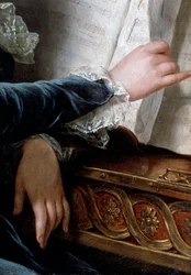 A Condessa de Selve Making Music, detalhe, 1787.