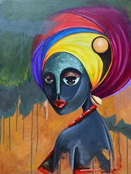 Mulher africana colorida