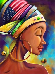 Mulher afro-americana cheia de vida