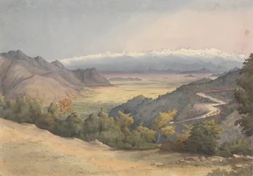 Planície de Santiago, Chile, a partir da Cuesta del Prado, 7 de janeiro de 1851