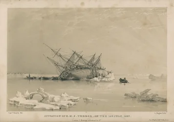 Situação do H.M.S. Terror a 14 de julho