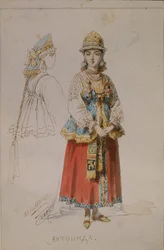 Figurino para a ópera A Life for the Tsar de M. Glinka, 1867