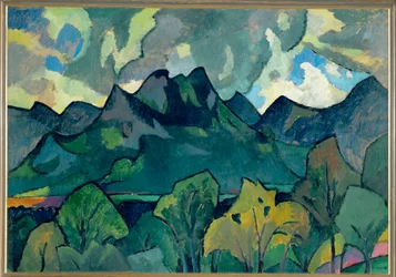 Paisagem montanhosa bávara perto de Brannenburg