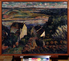 Paisagem do Sul. Pintura de Adolf Israelevich Milman (1886-1930), óleo sobre tela