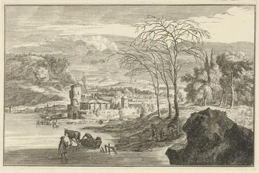 Paisagem de Inverno com vista para uma cidade
Paisagens italianas e alemãs (título da série)