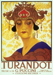 Capa por Anon da partitura da ópera Turandot de Giacomo Puccini