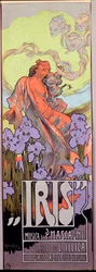 Ópera Iris composta por Pietro Mascagni e libreto italiano de Luigi Illica (1898). Cartaz ilustrado por Adolfo Hohenstein (1854-1928) 1910 Dim. 10x29,5 cm coleção privada milanesa