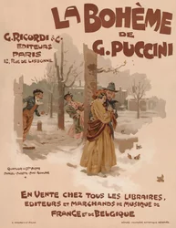 Cartaz para a ópera La Bohème de Giacomo Puccini, 1895