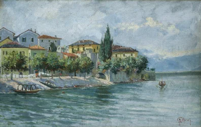 Paisagem do Lago Maggiore (óleo sobre tela)
