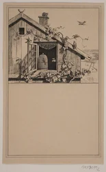 Os prisioneiros e os livres. Não. 1 em Cr. Winther e M. Rørbye, "25 fotos para crianças pequenas"