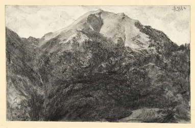 Cume montanhoso sem árvores