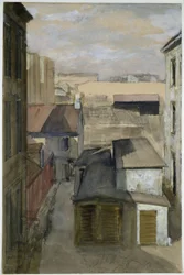 Vista da janela na Luisenstraße 24