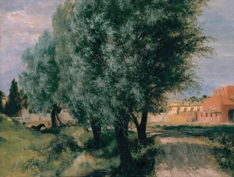 Local de construção com salgueiros, 1846