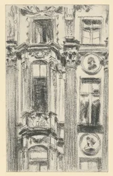 Detalhe do saliente central do Palácio da Saxónia, em Dresden
