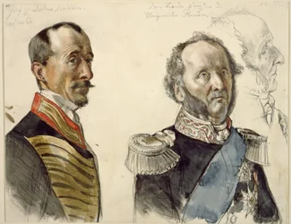 Dr. von Zander e conde zu Dohna-Schlodien. Estudo para a pintura «A coroação de Guilherme I em Königsberg»