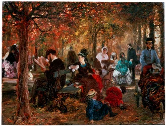 No Jardin de Luxembourg Uma reminiscência do Jardin de Luxembourg, 1876.