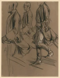 Oficial do séquito de Frederico II. Estudo de modelo para «O encontro de Frederico II e José II em Nysa»