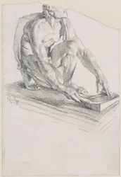 O Cita a afiar a lâmina (réplica do original exposto na Galeria Uffizi, em Florença)