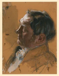 Ministro de Estado conde von Schwerin, estudo de retrato para a pintura «A coroação de Guilherme I em Königsberg»