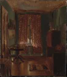 A sala de estar do artista na Ritterstrasse