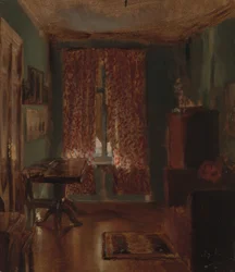 A sala de estar dos artistas em Ritterstrasse, 1851.