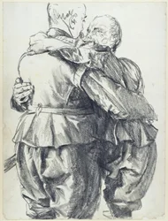 Dois modelos com vestimentas do Eleitor João Jorge I da Saxónia no Museu Histórico de Dresden
