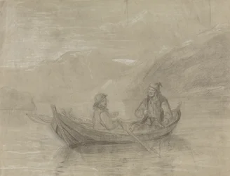 Dois pescadores num barco