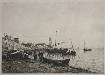 Regresso dos Barcos Pesqueiros em Collioure, perto da fronteira espanhola