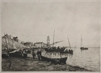 Retorno dos barcos de pesca em Collioure, perto da fronteira espanhola, 1878.