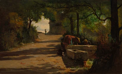 Bem no lado de uma estrada, década de 1860.