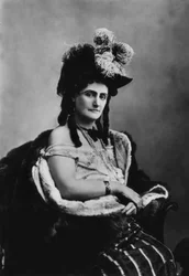 Virgínia Oldoini italiana (1837-1899), condessa de Castiglione , foi espiã do imperador francês Napoleão III, foto de Adolphe Braun (1812-1877)
