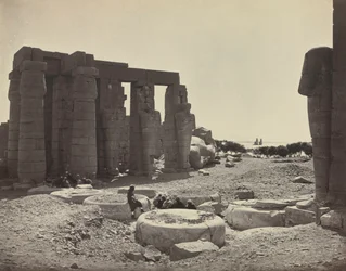 O Ramesseum, Tebas, 1869.