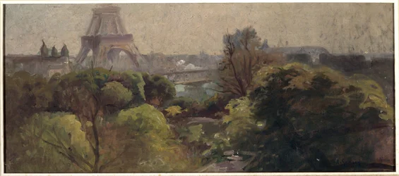 A Torre Eiffel, vista do jardim Delessert