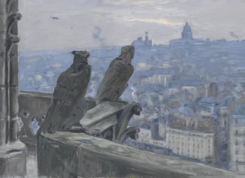 Paris vista das torres de Notre Dame, c. 1900
