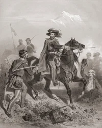 Giuseppe Garibaldi na Batalha de Varese. (imprimir)