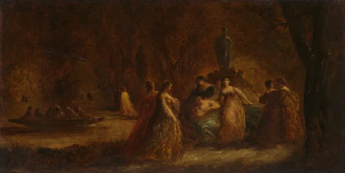 Uma festa no bosque, c.1853-1857 ou c.1862 (óleo sobre tecido)