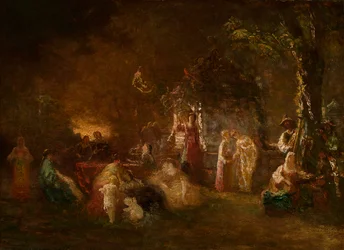 Fête Champêtre, c.1844-86 (óleo sobre tela)