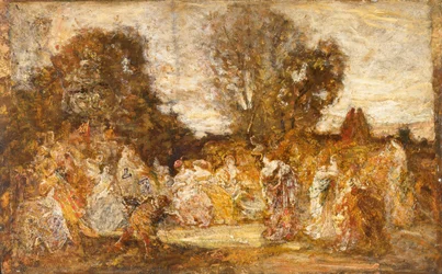 Senhoras num jardim