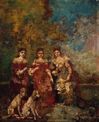 Três mulheres no parque