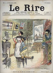 Aristóteles disse-o: O Riso é uma desordem da alma - desenho de Adolphe Willette (1857-1926) para "O Riso" de 17 de novembro