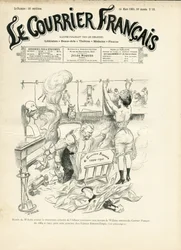 Ilustração de Adolphe dit Willette (1857-1926) para a capa do Le Courrier francais