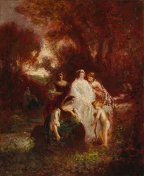 Figuras na floresta