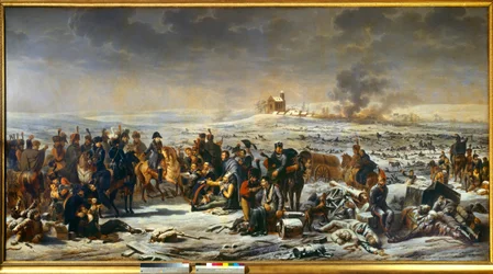 Campanha da Prússia e Polônia (1806-1807) "Napoleão I (1769-1821) no campo de batalha de Eylau 9/02/1807" Pintura de Adolphe Roehn (1780-1867) 1807 Boissy saint Leger. Castelo de Grosbois